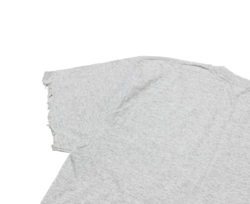 damage cutting t-shirt (gray)