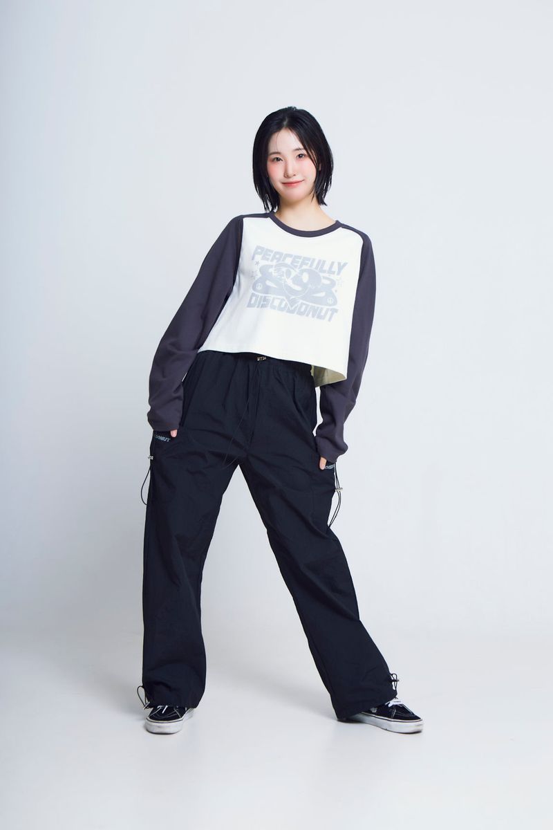 string cargo track pants_black
