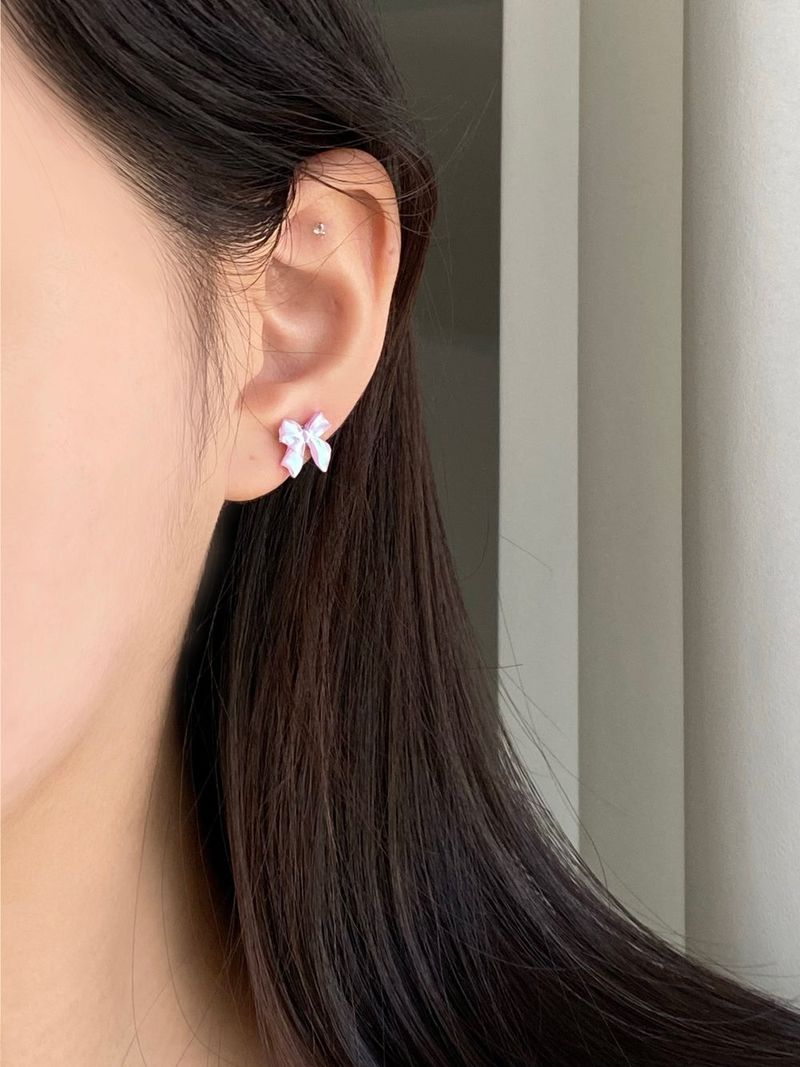 Frill ribbon Aurora piercing / 3 colors