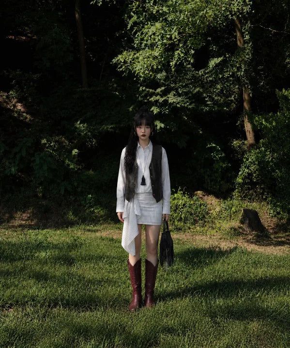 VIVIC（ビビク）の「THE URBAN DRAPE SHIRT DRESS（Dresses）」