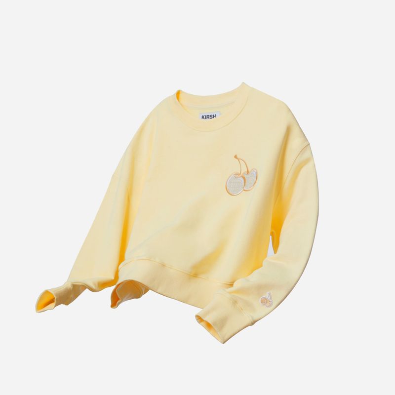 KIRSH（キルシー）の「MIDDLE CHERRY CROP SWEATSHIRT [YELLOW]（Tops）」