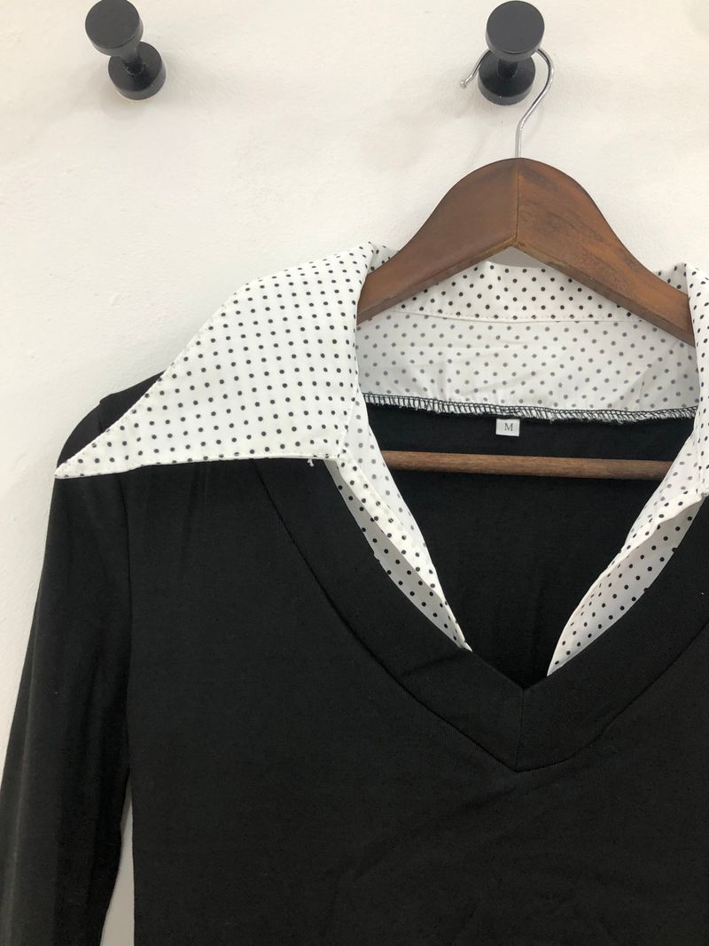Black Dot Shirt Layered T-Shirt