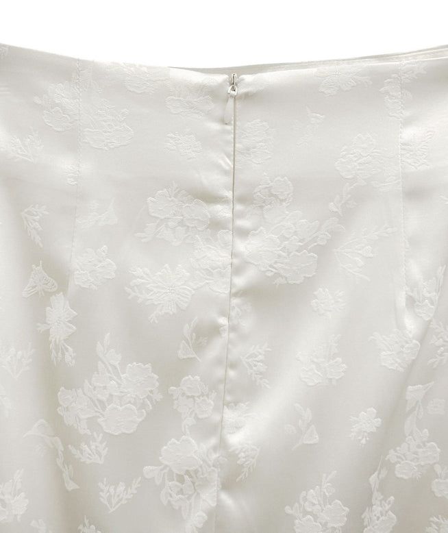 Rose Jacquard Satin Long Skirt