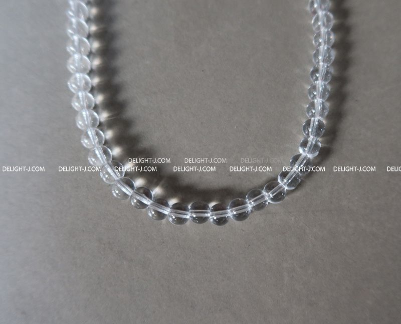Transparent 8mm pearl ball necklace