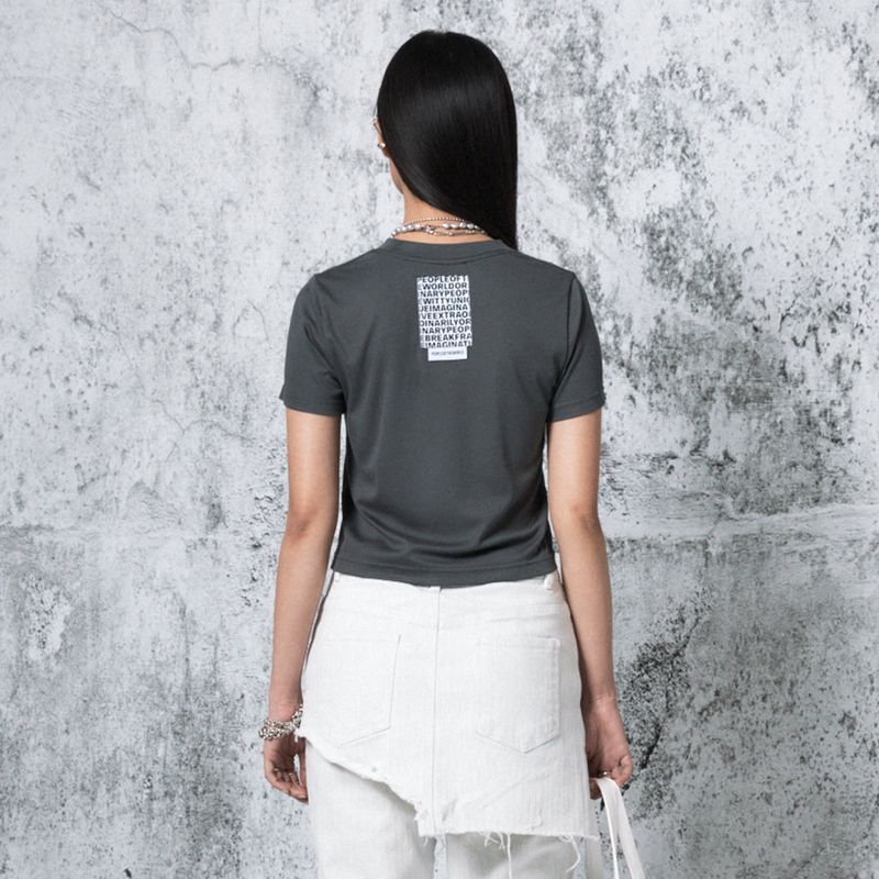 Cropped Archie Logo T-shirt (WHITE)