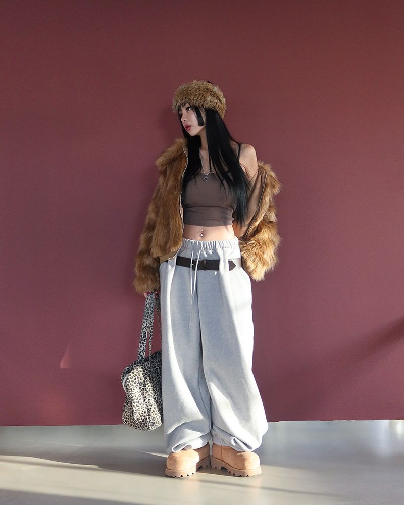Belt SET Napping Jogging Pants