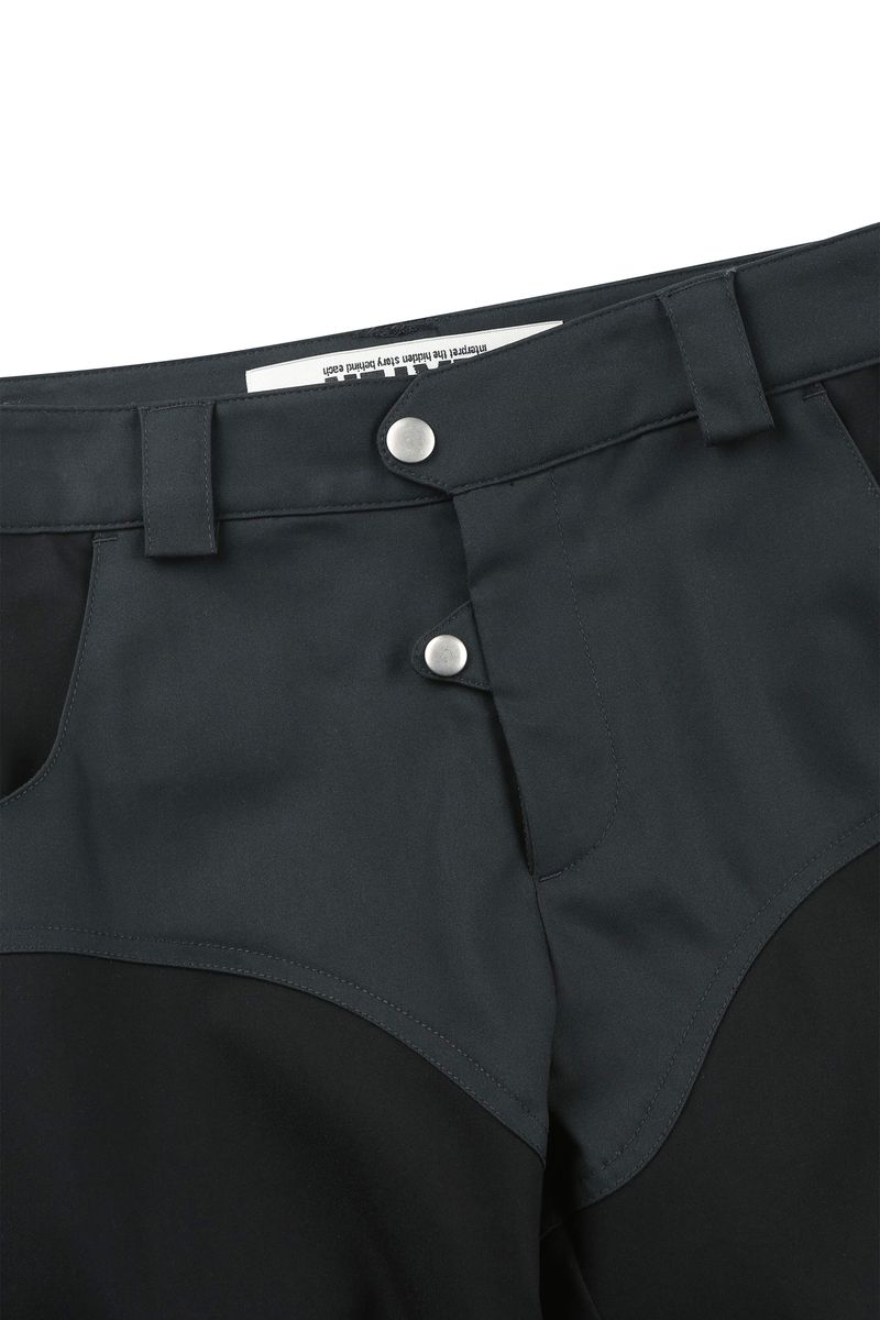 Body Sculpture Semi Bootcut Pants BLACK