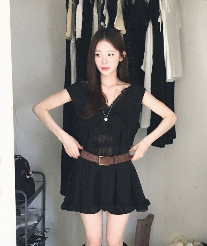 bennett chiffon & frill tiered bl / ops