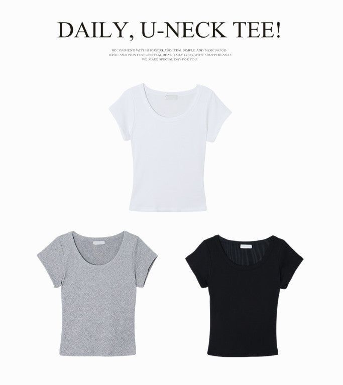 バイオウォッシングベーシックショートスリーブTシャツ(3color)