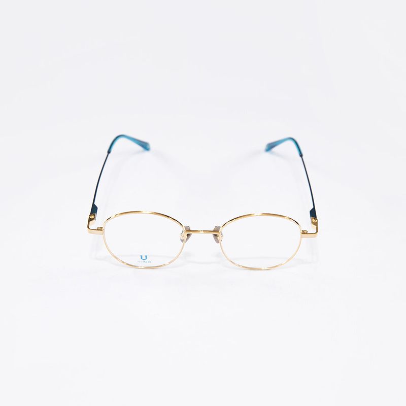 Knouun Round titanium glasses CODE. 103. B Sizzy Gold