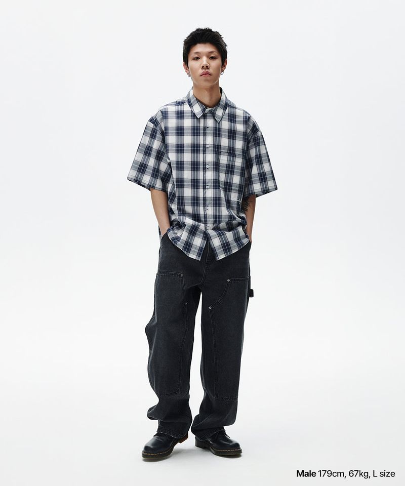 OMBRE CHECK HALF SHIRT