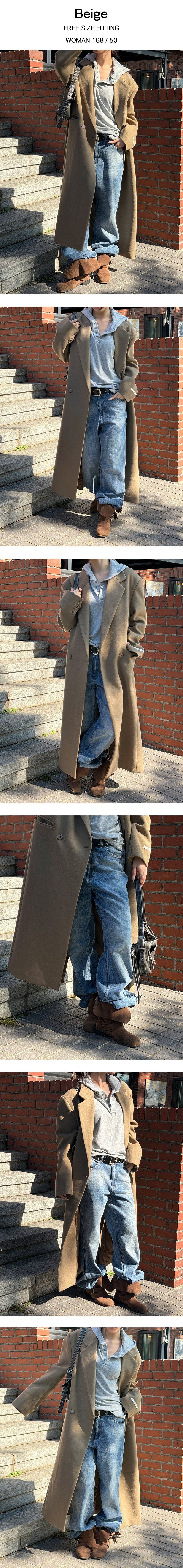[Unisex] Max double long coat(2color) 