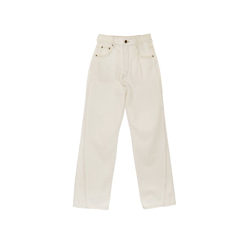 nought(ノウト)の「Curved Side Line Denim / Ecru(Pants)」
