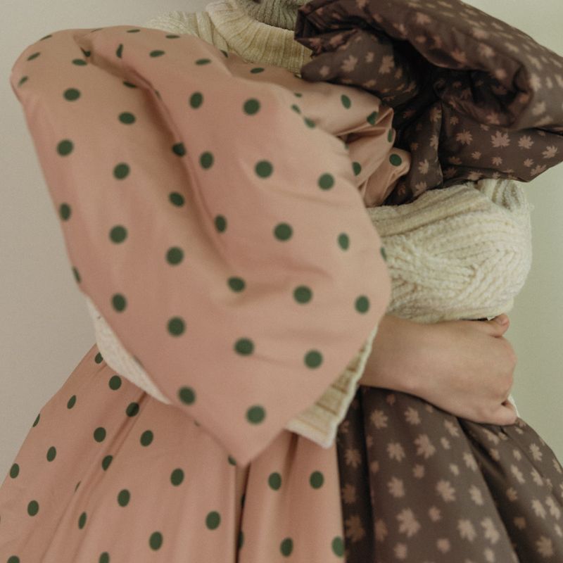 Dust-Free Dot Pattern - Peach Duvet Cover - Q size