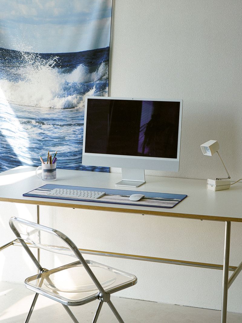 blue bada desk mat