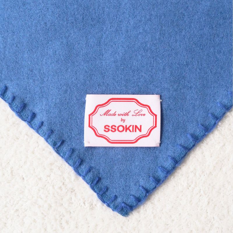 Wool Stitch Hair Scarf_Blue