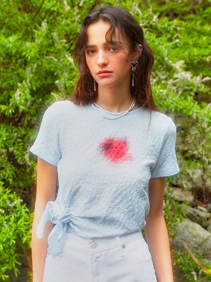 VITALSIGN（バイタルサイン）の「Embossing Ribbon T-Shirt (2colors)（Tops）」