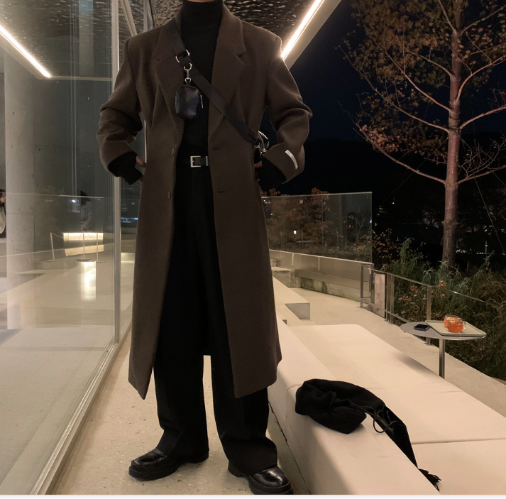 Divine Dart Maxi Overfit Wool Coat