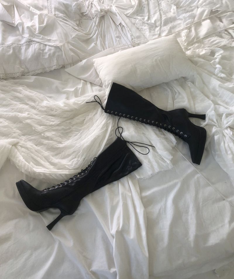 Vinacell Lace-Up Long Boots