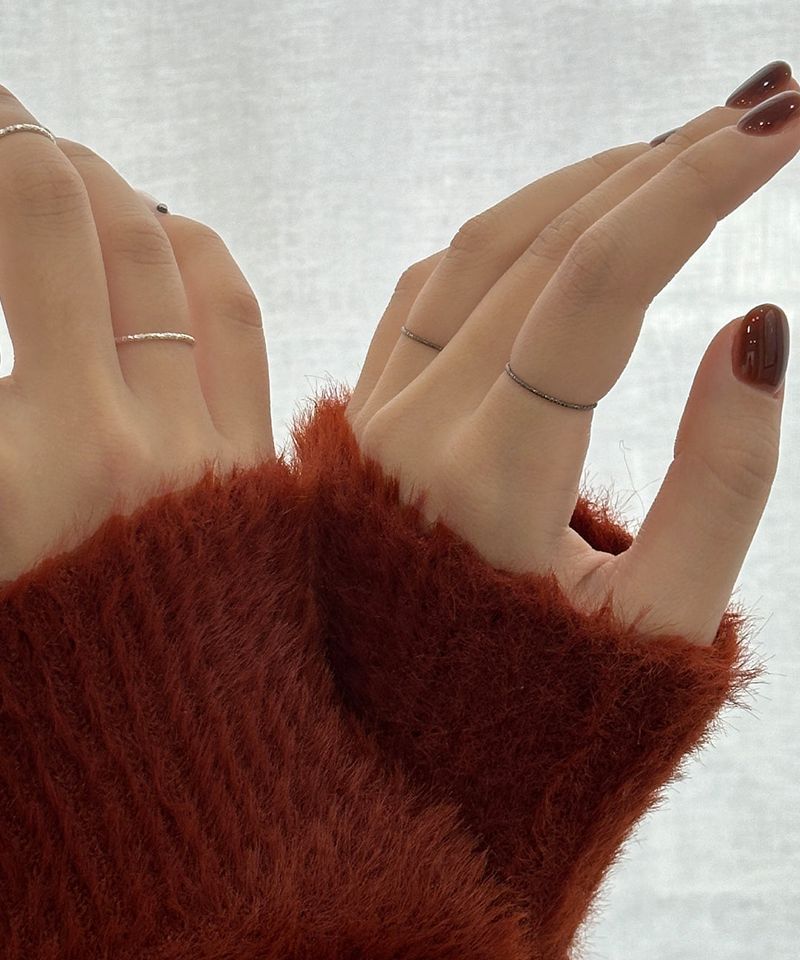skein black ring(2set)