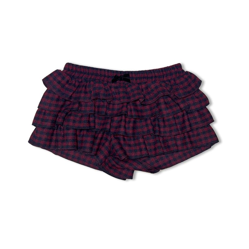 Wool Check Frill Shorts (3colors)