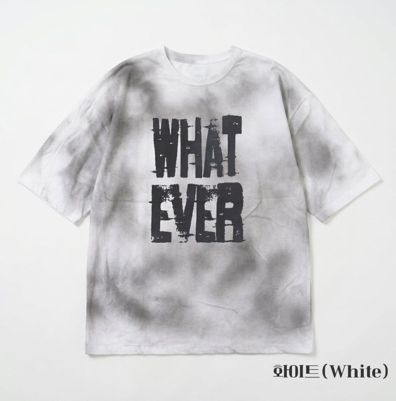[Unisex] Whatever Dirty ウォッシュド半袖Tシャツ