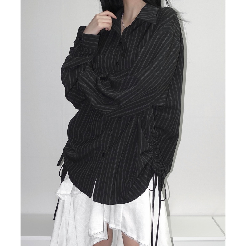 [MADE] Soft Breeze Shirring Slit Shirt
