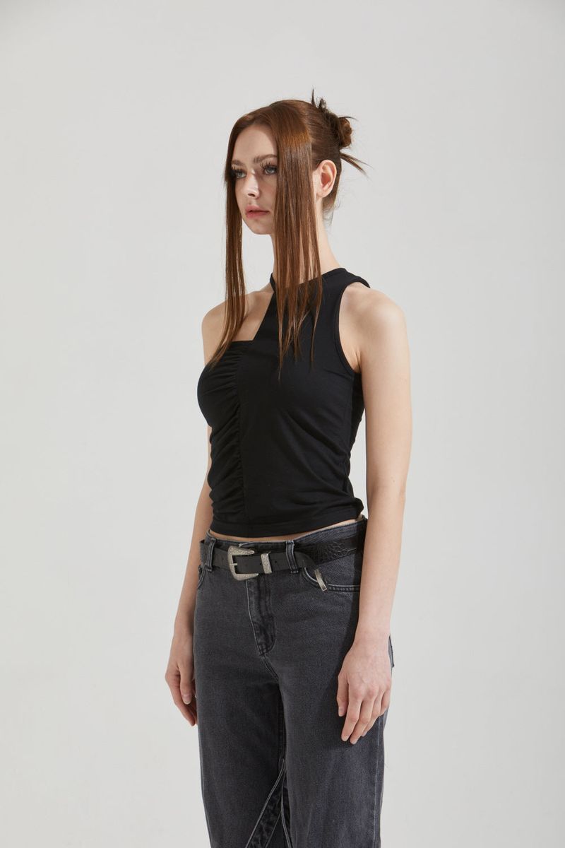 SHIRRING CHOKER TOP