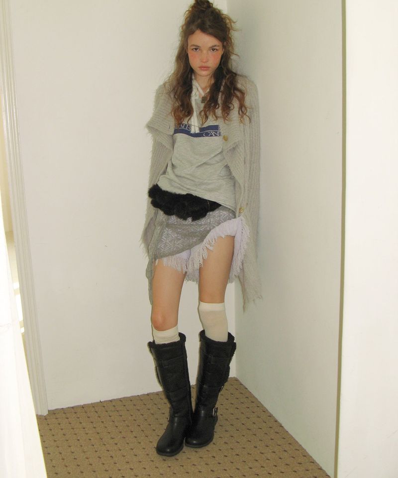 Ember 0034. Belted Fur Boots - 2colors