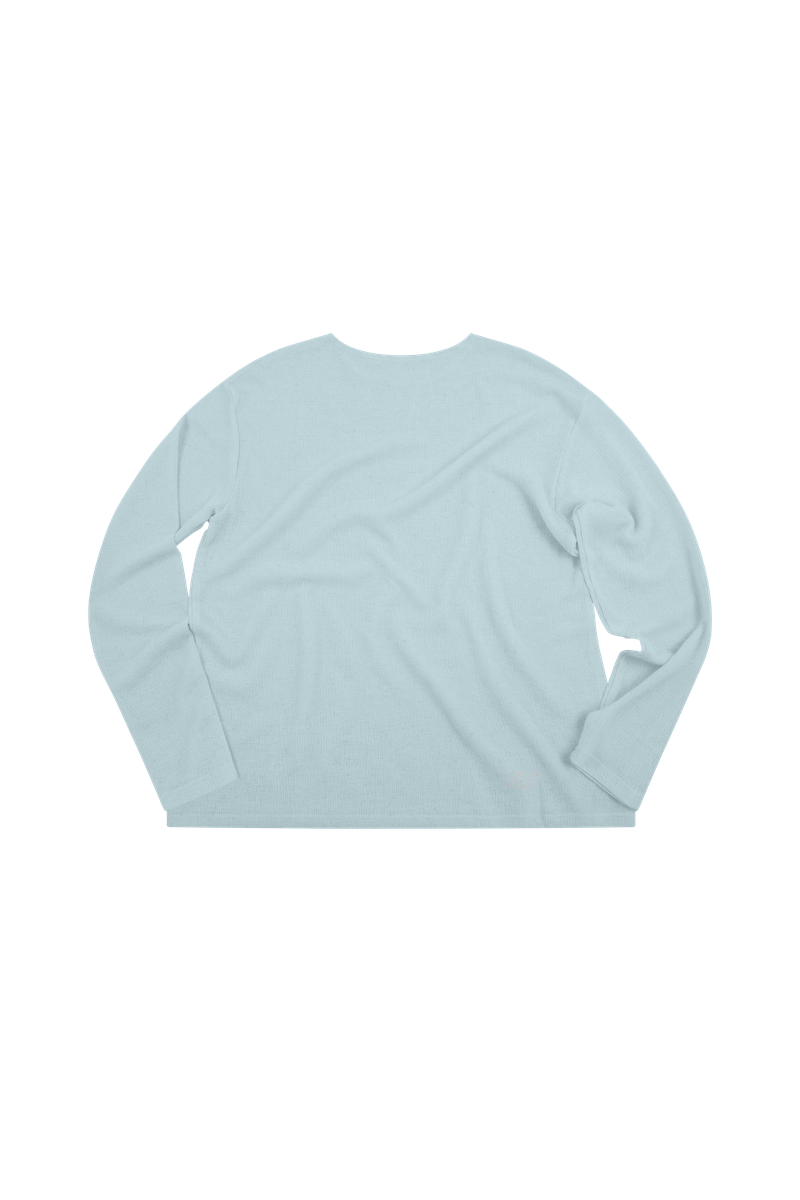 Skyblue see through round summer knit