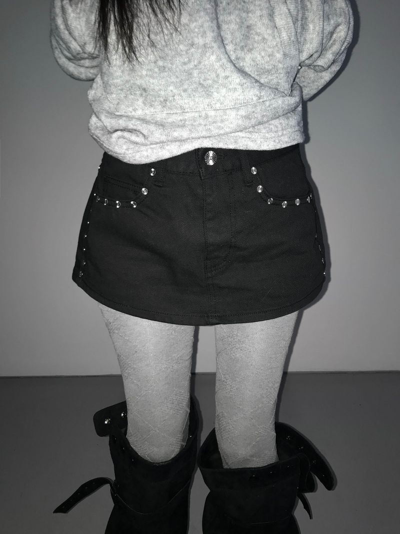 sunflower denim skpt(2 color)