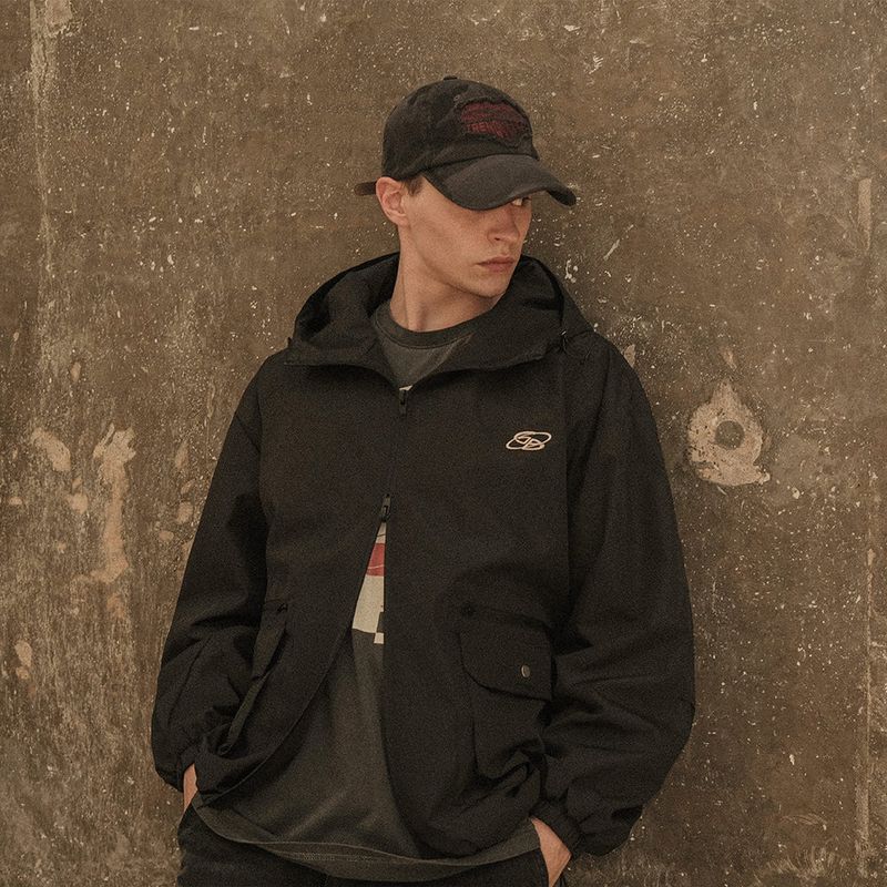 Oversize Pintuck Windbreaker