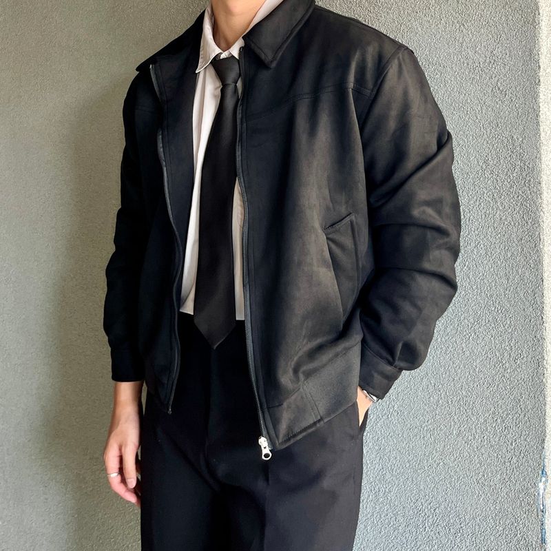 Mens Suede Trucker Jacket