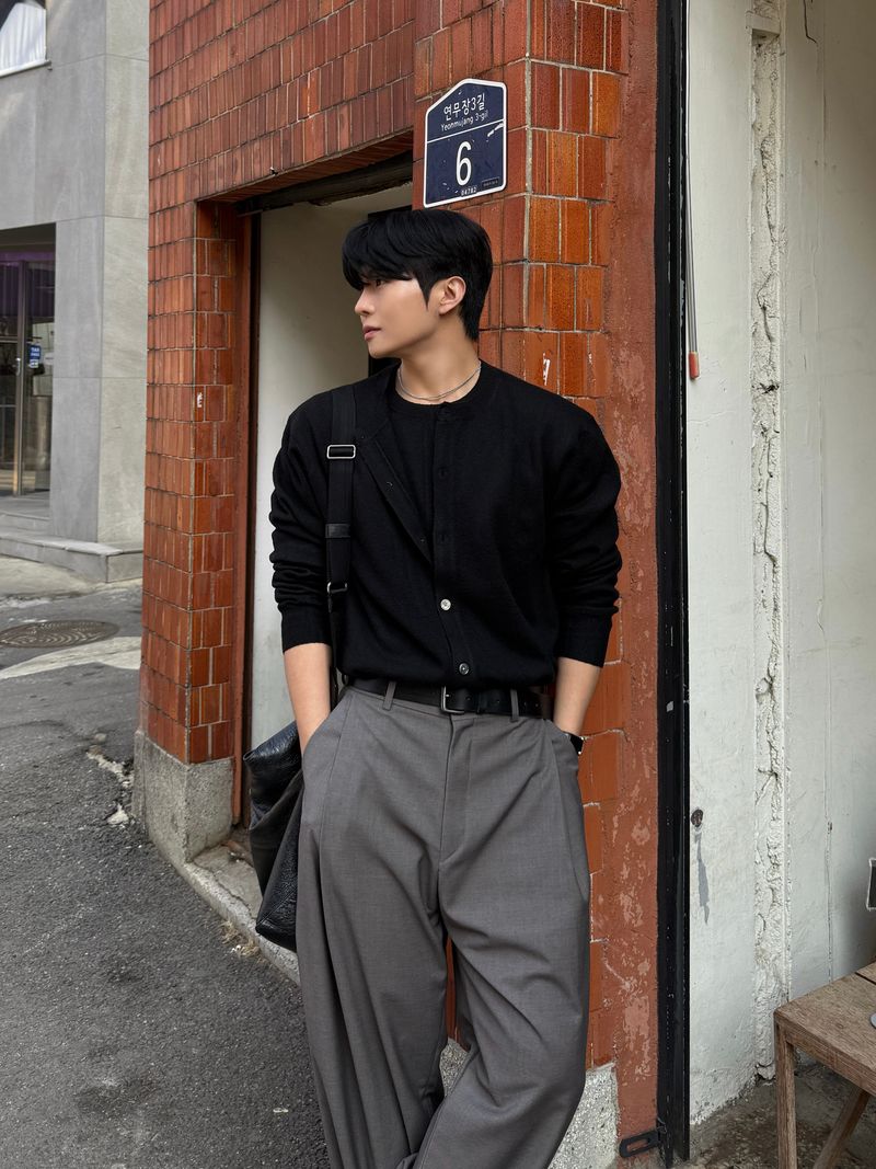 Doom knit layered cardigan