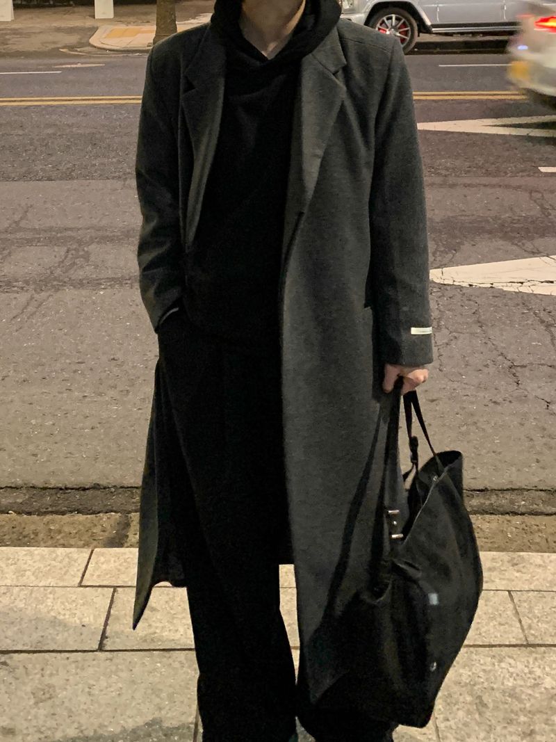 [Premium] Metin Hidden Maxi Wool Coat