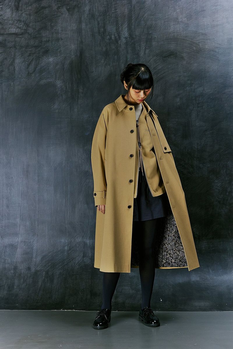 EARTH COTTON BALMACAAN COAT (Beige)