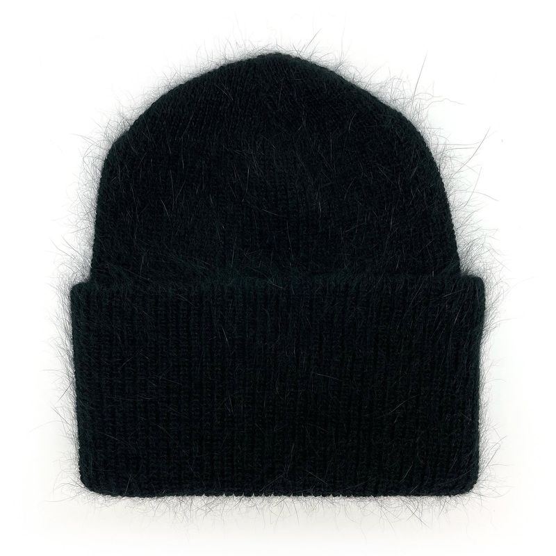 Butterfly Angora Beanie [Black]