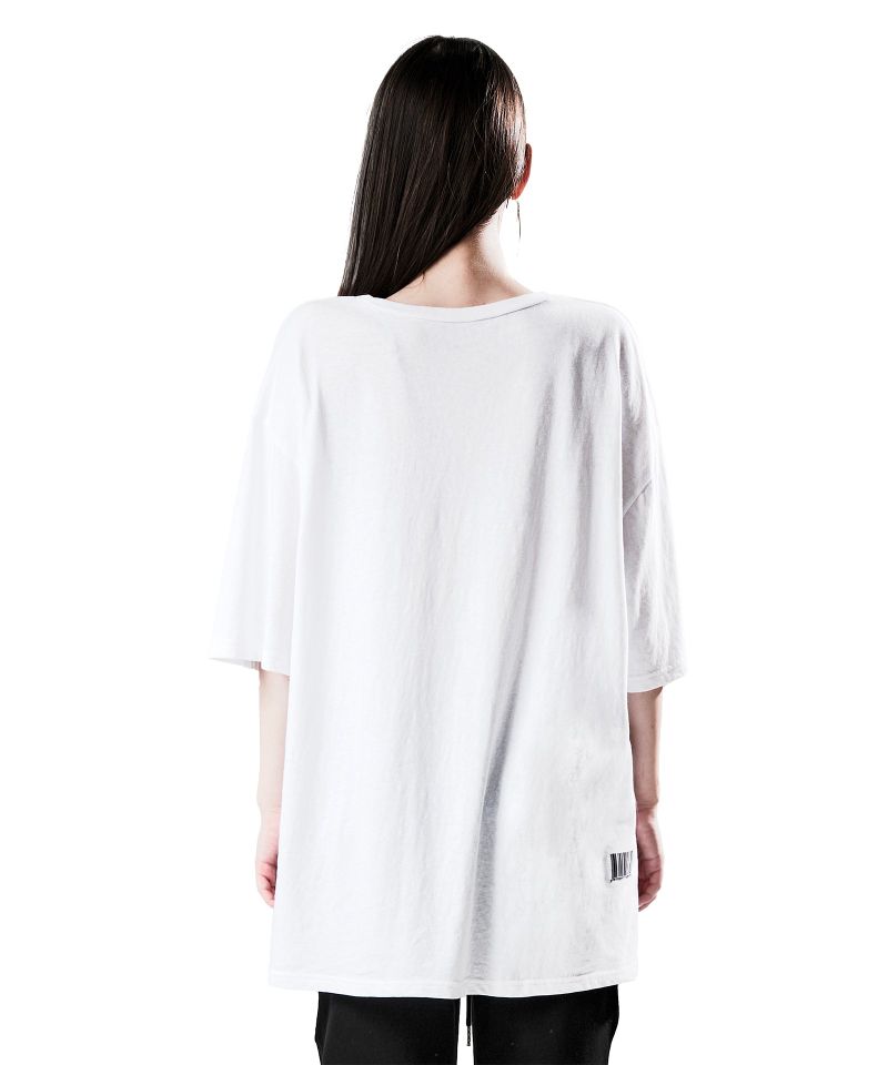 NO.122 BAR CODE T-SHIRT WHITE