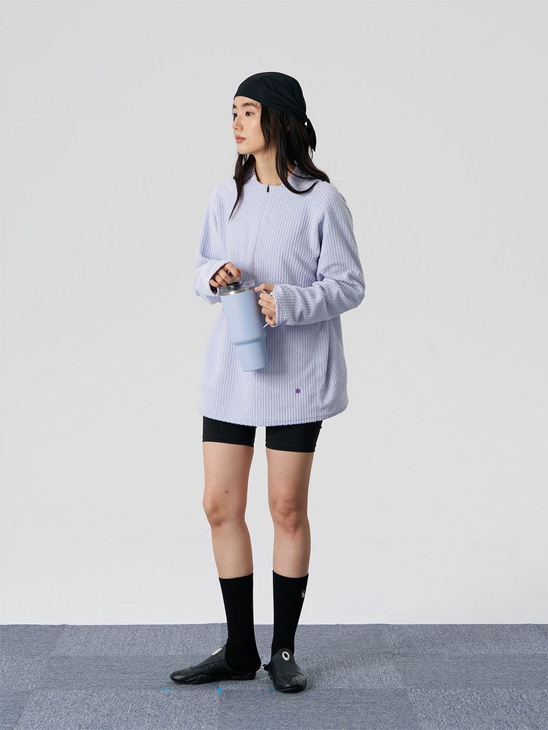 FMACM（エフエムエーシーエム）の「FMACM Diamond-Pattern Fleece-Lined Half-Zip Long-Sleeved T-Shirt（）」