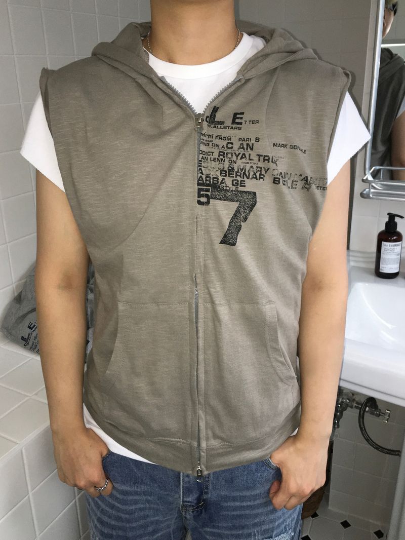 Vintage Hooded Vest(4c)