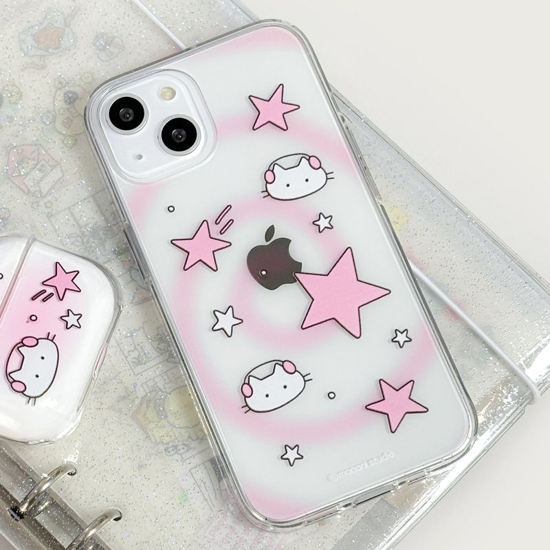 [Gel-hard] Y2K cat Phone case (Pink) (only case)