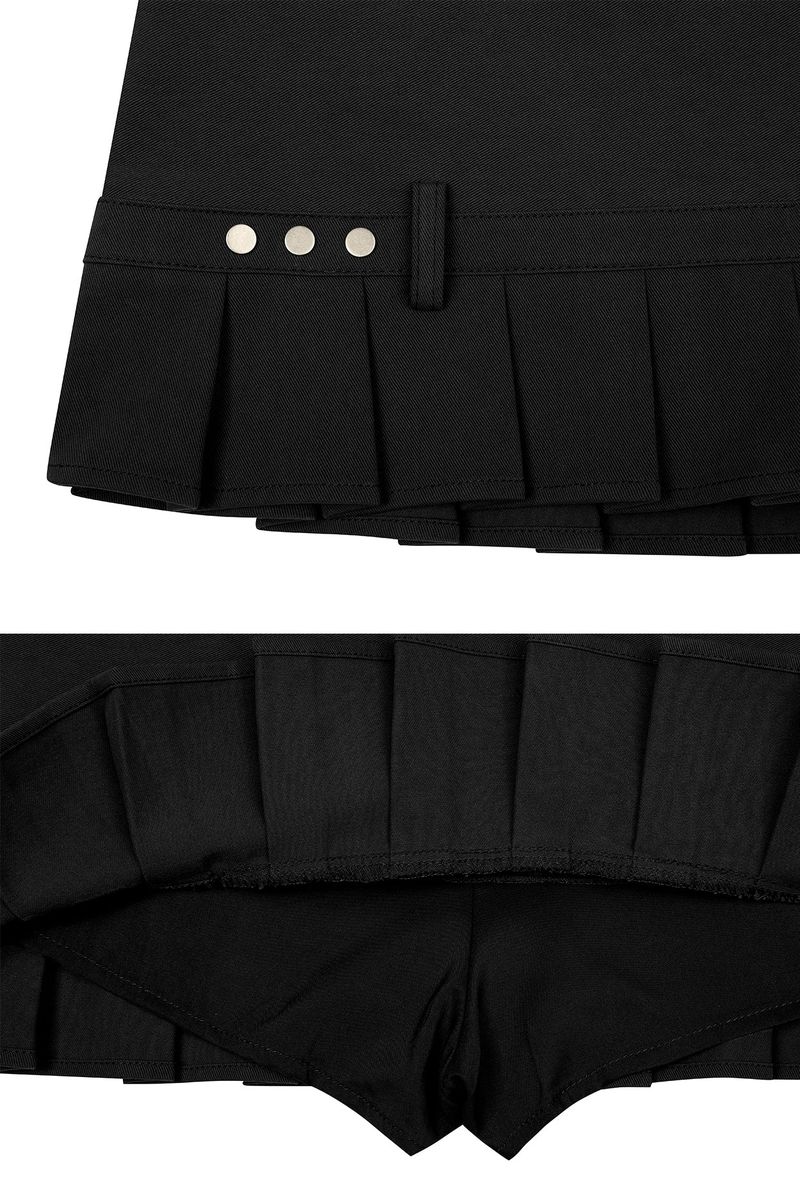 RUE BELTED MINI SKIRT black