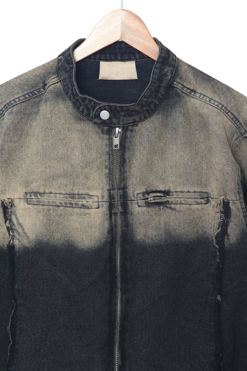 Gradation denim jacket