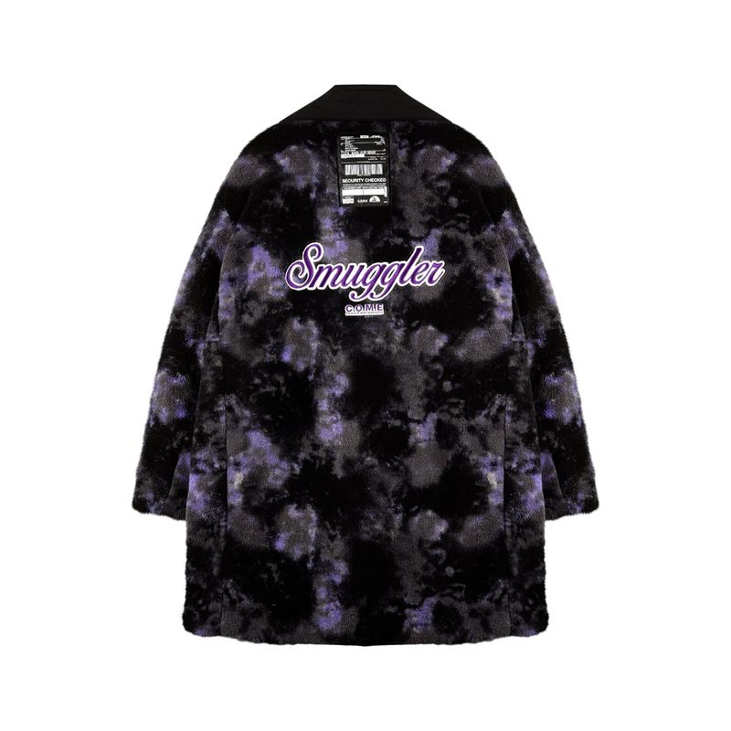 C.O.M.E（シーオーエムイー）の「[UNISEX] Reversible Faux Fur and Double-Breasted Padded Coat (Purple)（Tops）」