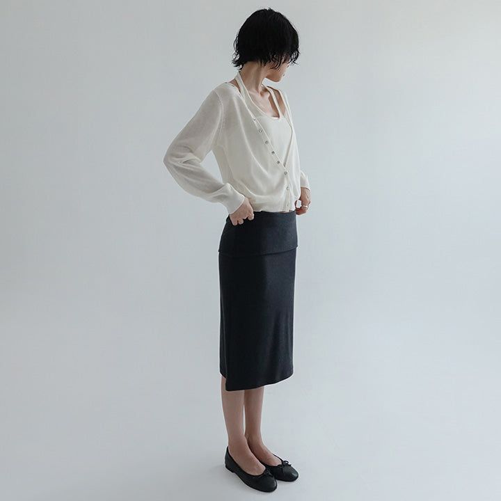 [Senpia] Fold Midi Skirt -3color