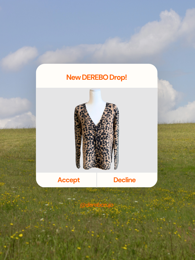 Mohair Leopard Loose Fit Cardigan