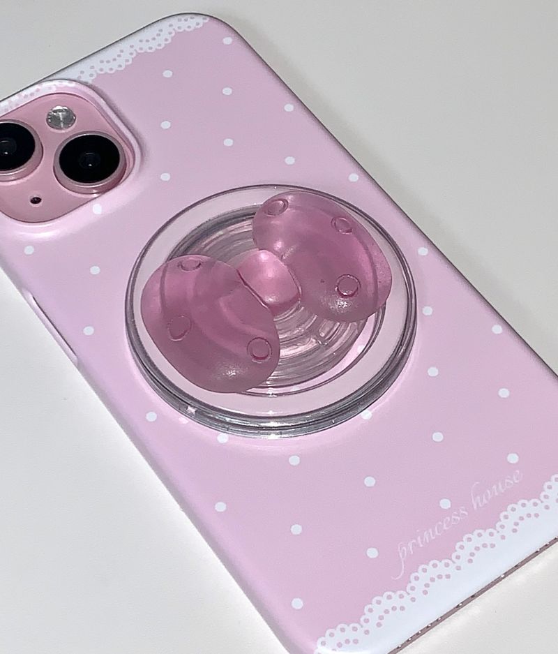 princess house(プリンセス ハウス)の「cute ribbon phone grip - pink (magsafe)(Smartphone Accessories)」