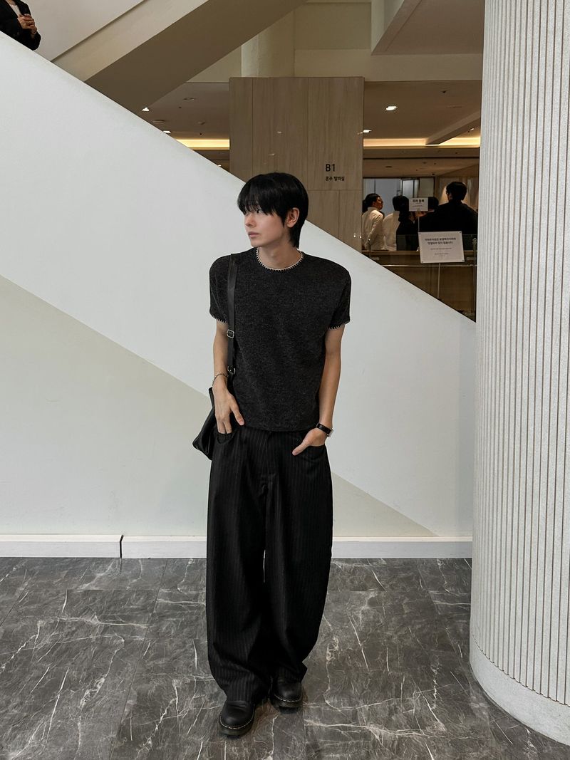 Abel Tencel Stripe Wide Slacks