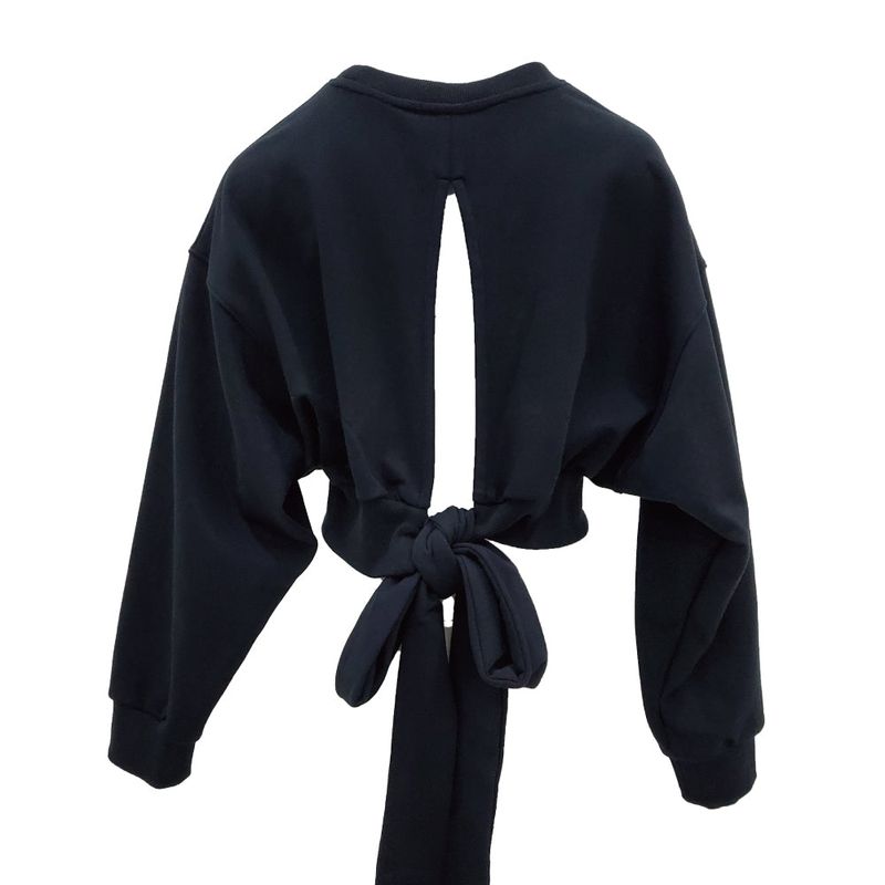BACK RIBBON SWEAT SHIRT