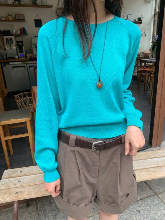 BAON（バオン）の「ミヤビ サマー カラー ラウンドニット（トップス）」